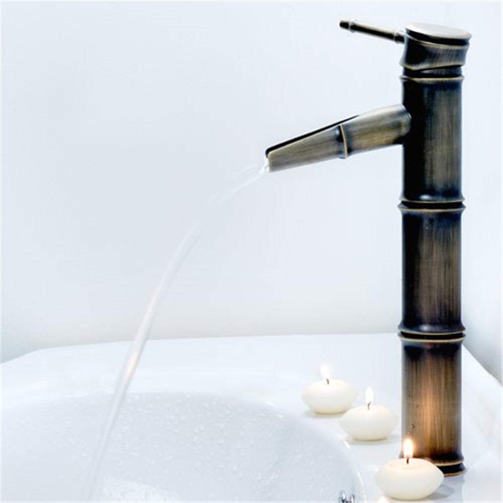 Robinet de lavabo en laiton style bambou nostalgie à l'ancienne