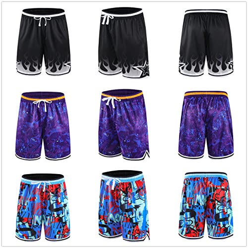 2/3 Pack Basketball Shorts with Zipper Pockets for Men,Active Athletic Shorts2