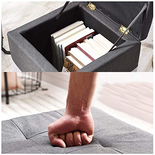 Tabouret de rangement avec siège rembourré pour optimiser l'espace - 6