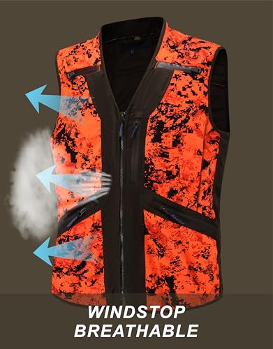 Full mundur Blaze Camo Orange Jagdweste Jagdsicherheit Leichte Weste für Erwachsene Unisex