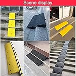 Curb-RampThreshold-Bridge-TrackCar-Slope-RampStable-Grid-Structurefor-Loading-DockSidewalkCarScooterBikeMotorcycleColorBlackSize25-27-13cm