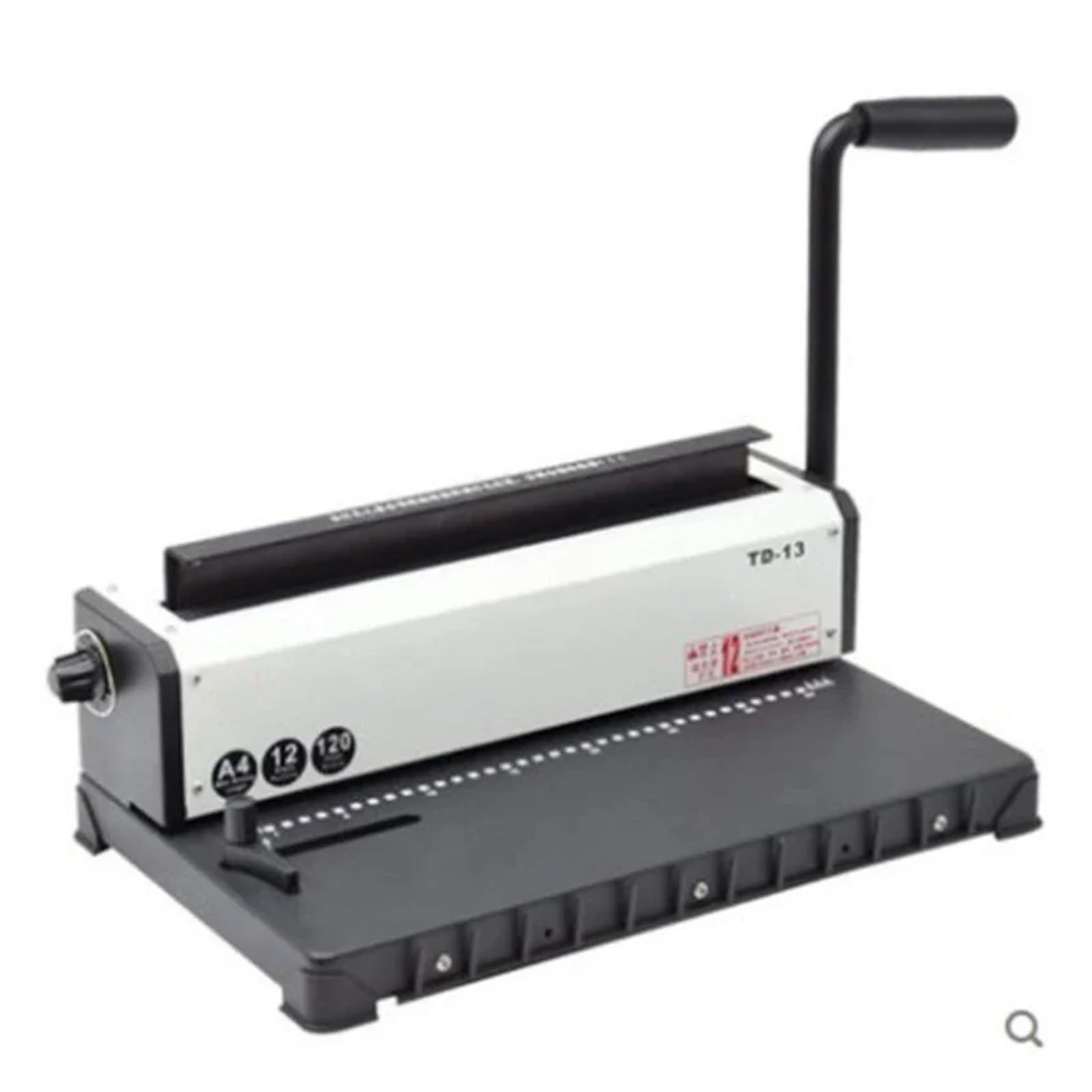 Rilegatrice, TD-13 Macchina rilegatrice a spirale manuale for carta e metallo, perforatrice e rilegatrice for libri con un anello di ferro, forniture for ufficio per scuola e ufficio