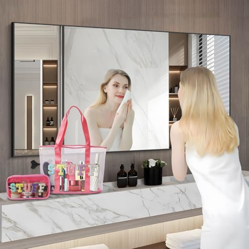 PVC Tote Bag with Chenille Letters for Women- Waterproof Transparent Reusable Large Capacity See-Through Design4