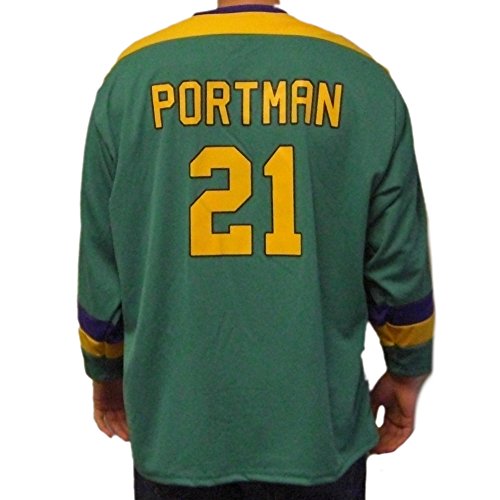 Dean Portman #21 Ducks Hockey Jersey -Adult Medium Green