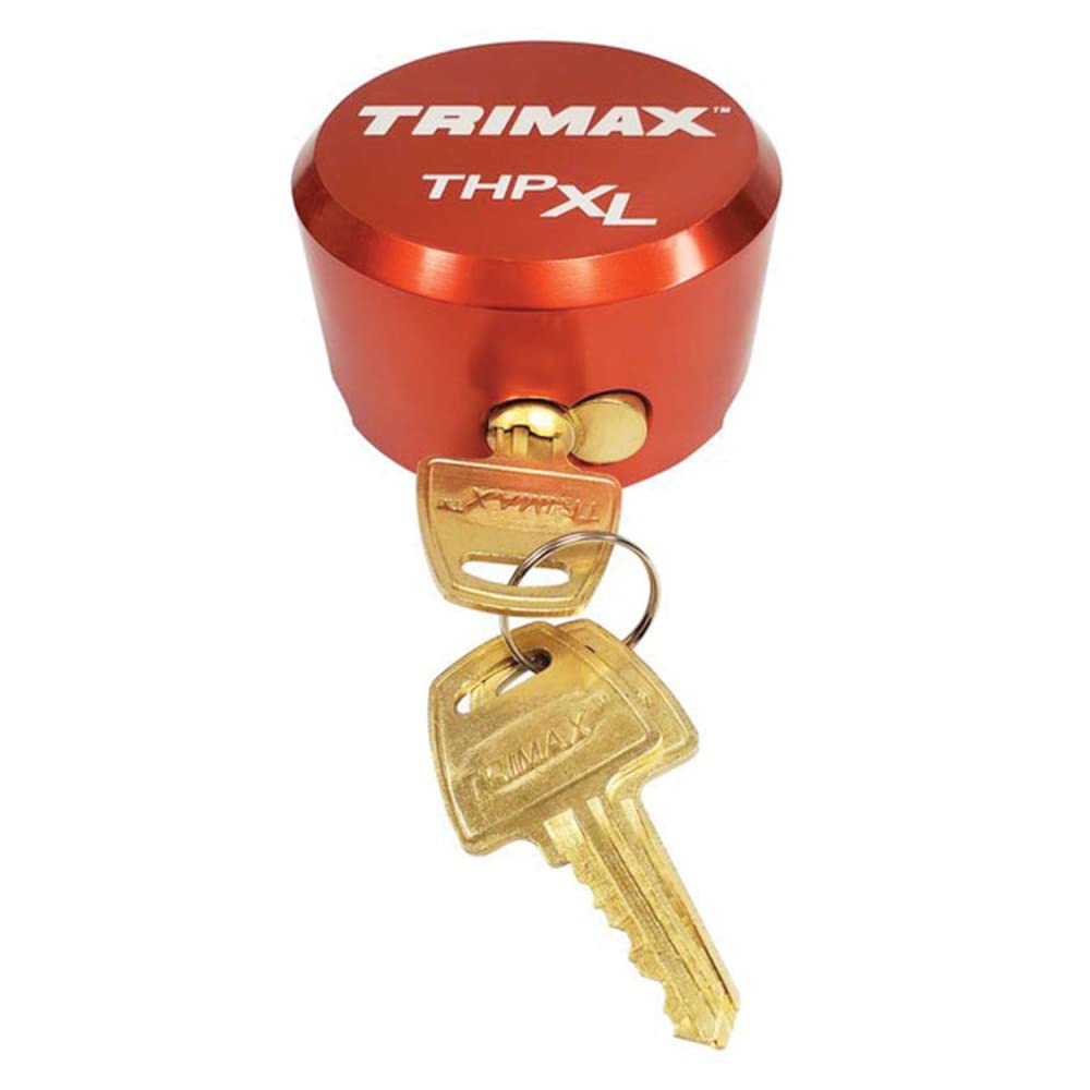 TRIMAX THPXL-AL RD Aluminum Hockey Puck Internal Shackle Padlock - Red