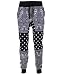Mens Fleece Bandana Paisley Joggers Drawstring Jogger Pants