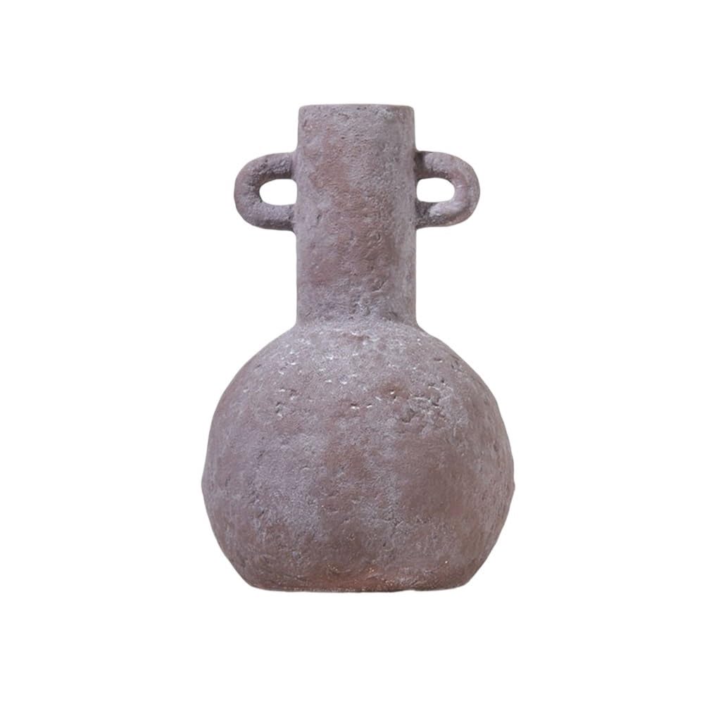 B3f7m4r9j2 One Color Vase Gray Vintage Double Ear Ceramic Vase Living Room Arrangement Flower Vessel