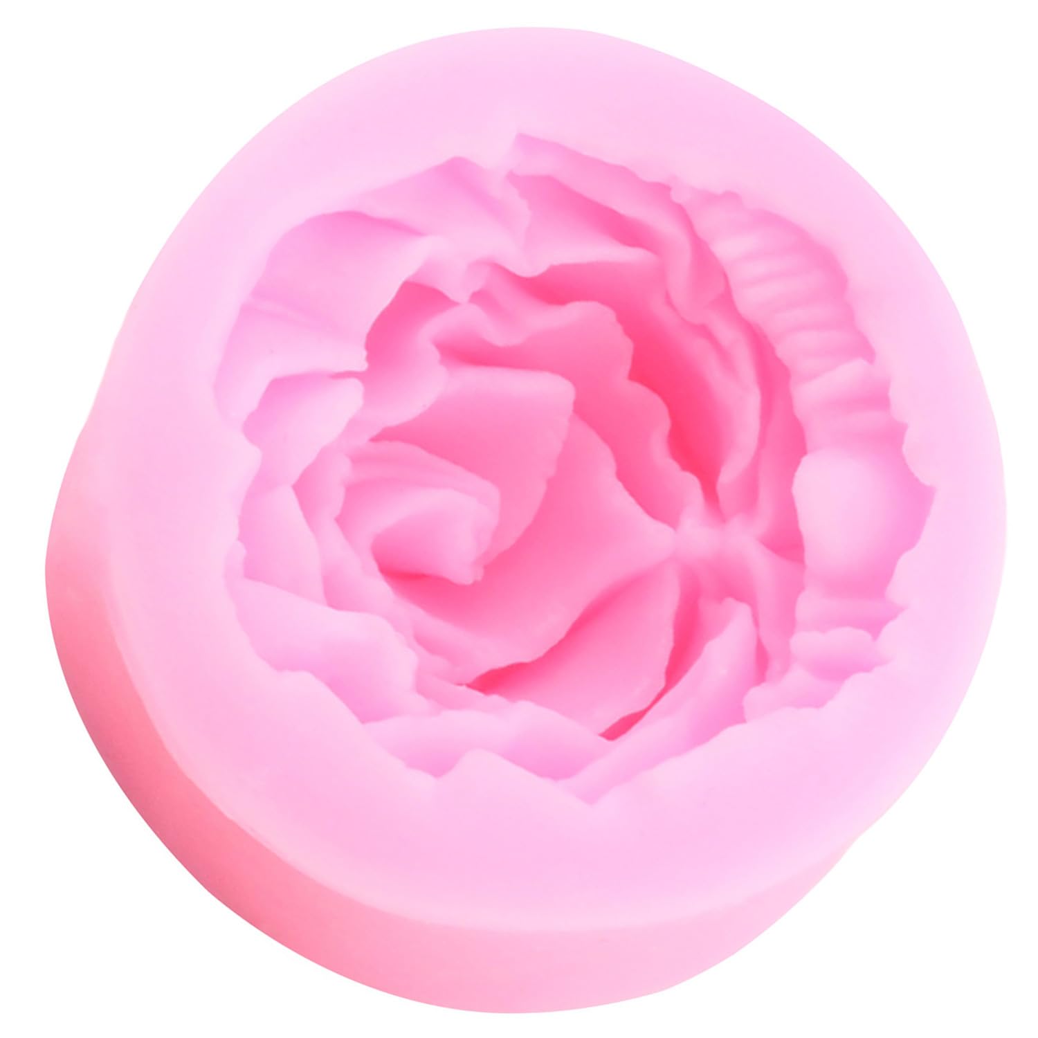 2 Stampi In Silicone Per Fondente A Forma Di Rosa - Per Pasta Di Zucchero, Cioccolato E Resina - 10,5x10,5 Cm - 4