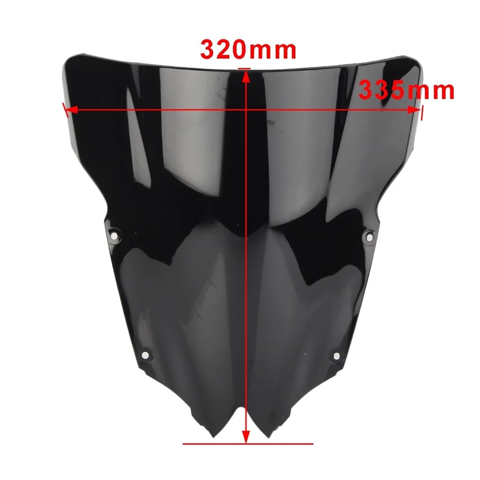 Adatto Per Yamaha YZF R6 600 2008 2009 2010 2011 2012 2013 2014 2015 2016 Parabrezza Per Moto CUPOLINO VISIERA(Black)