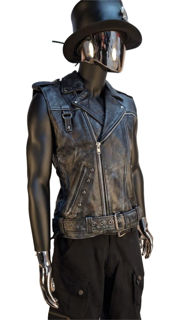 Halle15Clothes - Steampunk Lederweste - Lederkutte