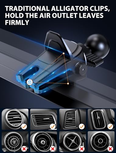 Wireless Car Charger 15W Fast Charging Auto-Clamping Air Vent Phone Mount - image 7