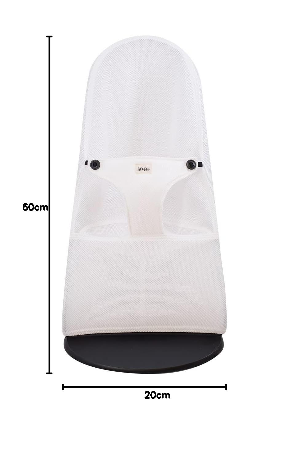 JYOKO Kids Funda De Repuesto para Hamaca, Compatible con BabyBjörn Balance/Soft/Bliss, Tejido 3D Air Mesh, Sustituye La Original (Blanco)