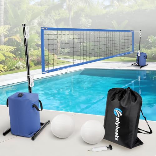 Olybeaka 30ft Adjustable Pool Volleyball Net