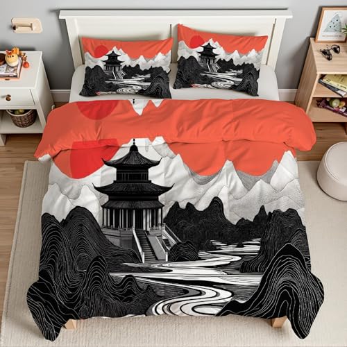 Housse couette en microfibre douce 160x200 avec fermeture éclair parure de lit
