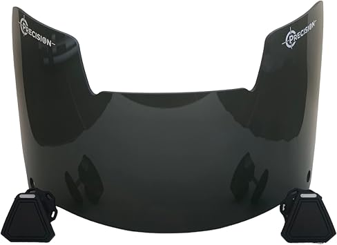 Precision Football Helmet Visor Transparent Colors // Fits Major Brands Kids, Youth & Adult Helmets // Eye Protection for Helmet and Facemask // Transparent Colors