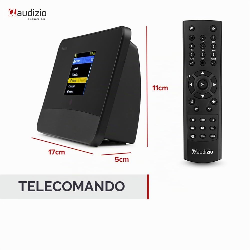 Audizio Livorno - DAB tuner e radio internet con WiFi e DAB+ (102.242) - Nero