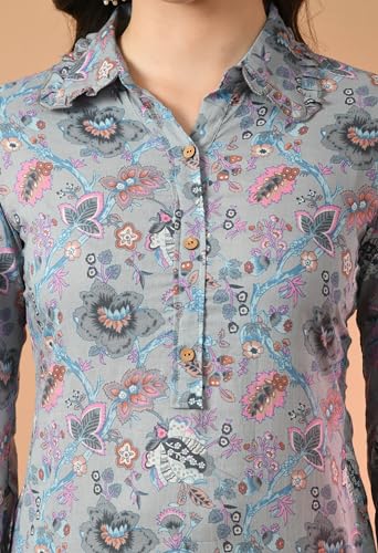 Image of feranoid Co Ord Set Collared Straight 4 Button Kurta with Plazzo