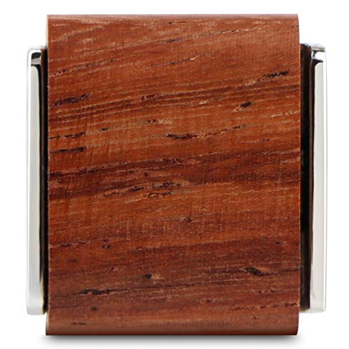 Mens Natural Handmade Rosewood Cufflinks Handcrafted Wooden Square Cuff Links (Bruma Rosewood)4
