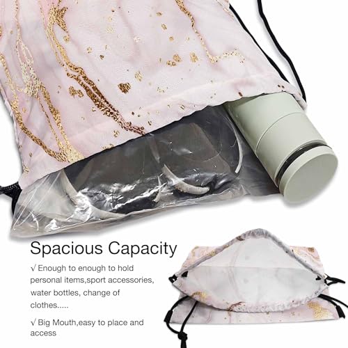 Drawstring Bag Liquid Marble Painting Waterproof Basketball Bag Gold Glitter Wave Dust Texture Stroage Small Exercise Accessiors Water Bottle Change of Clothes Shoes Ball4