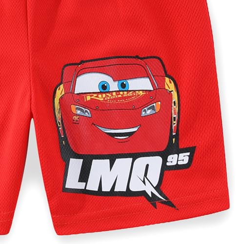 Image of Disney Cars Boys Short Sleeve T-Shirt and Shorts Set for Toddler Little to Big Kids