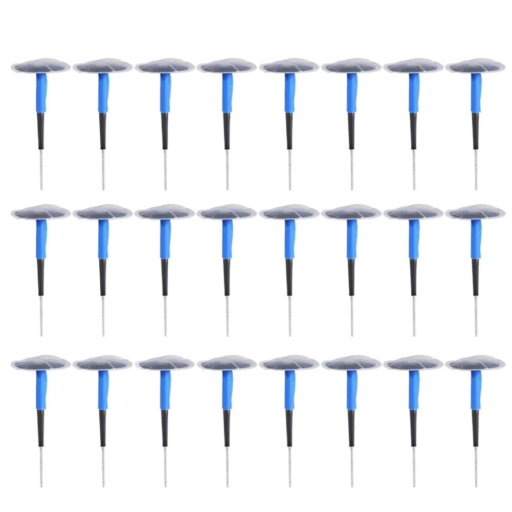 Kit de parches de reparación de pinchazos de neumáticos, 24 Uds., goma con tapón tipo hongo, Compatible con neumáticos sin cámara para motocicletas y coches(60x9mm)
