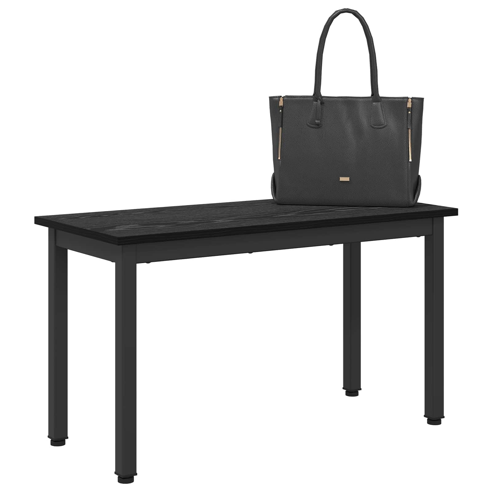 vidaXL Bench Black Oak 80 x 35 x 45 cm Engineered Wood, Modern Rectangular Dining Bench, Sturdy Functional Furniture for Living Room, Sleek Indoor Seating, Engineered Wood Design