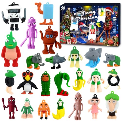 24Pcs Italian Brainrot Action Figures Set Italian Brainrot Toys for Kids Adult Funny Tralalero Shark Action Figures Creative Home Decor and Collectible Figurines for Fans Colleagues Friends (A)