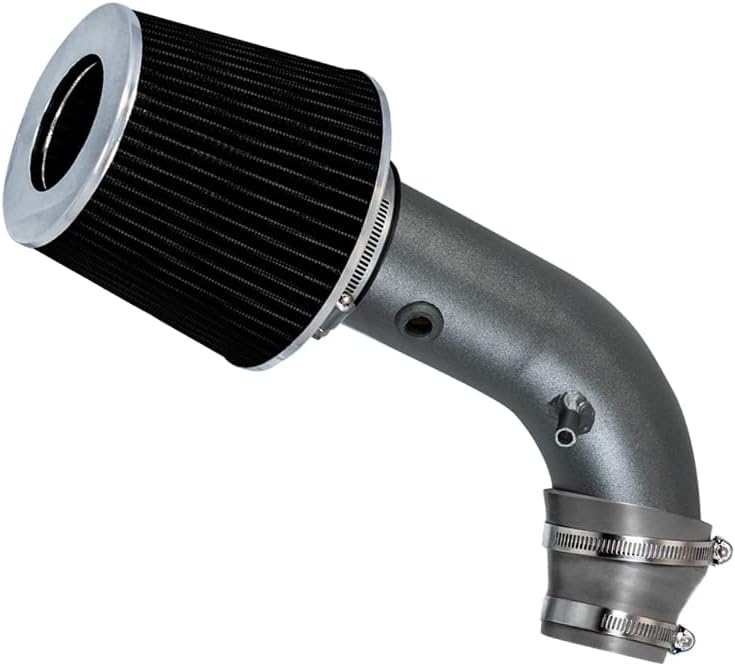 R&L Racing MATTE BLACK PIPE GRAY - SHORT RAM INTAKE Compatible With 04-08 Chevy AVEO/DAEWOO LANOS RLWSI-CH-R24GYB