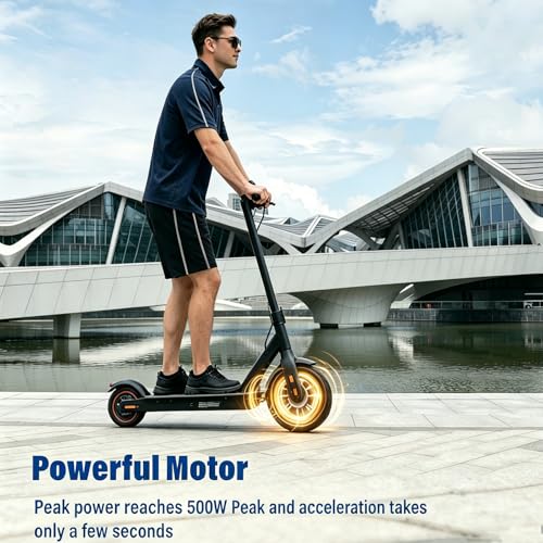 Image of Electric Scooter - Electric Scooter Adults, 1000W /500W Motor, 25 /21 /18 MPH, 10'' /8.5'' Tires, 28 /23 /21 Miles, APP Control, Dual Brake, Long Range Electric Scooter for Gift