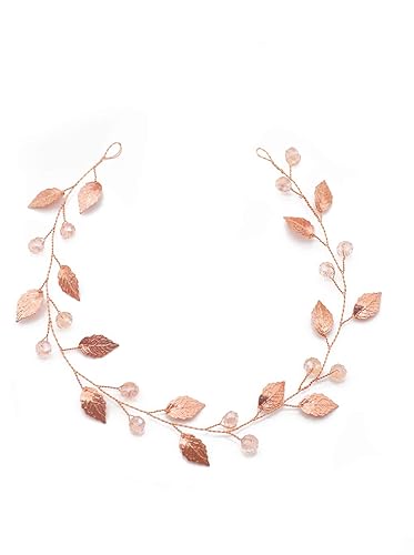 Miniatura 3 de Missgrace Diadema hecha a mano con cristales de moda para mujer, diadema de oro rosa, accesorios para la cabeza de boda
