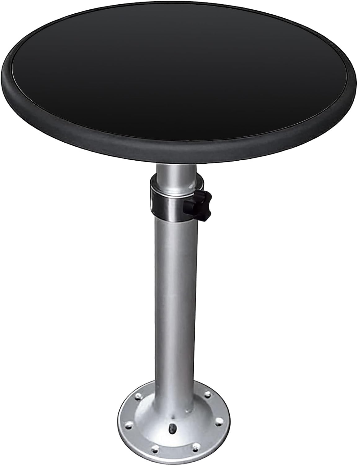Rv Dinette Table, Pontoon Table, 17.7" Round, Aluminum Alloy Legs, 20-32" Adjustable Height, Space Saving, Waterproof
