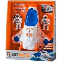Wbzle Space Shuttle Toy for Kids 3-5, Rocket Ship Toy with Lights and Sound, Space Exploration Astronaut Toys Set, Airplane Toys for Kids Ages 4-8