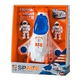 Wbzle Space Shuttle Toy for Kids 3-5, Rocket Ship Toy with Lights and Sound, Space Exploration Astronaut Toys Set, Airplane Toys for Kids Ages 4-8