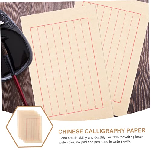 CRAFTHROU 50 Folhas De Papel De Arroz Japonês Estacionário Papel De Caligrafia Chinesa Papel De Arte