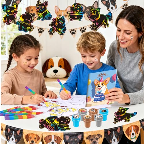 BenLouis 84 Pcs Dog Coloring Crayon Sticker Set Party Favors — view 6