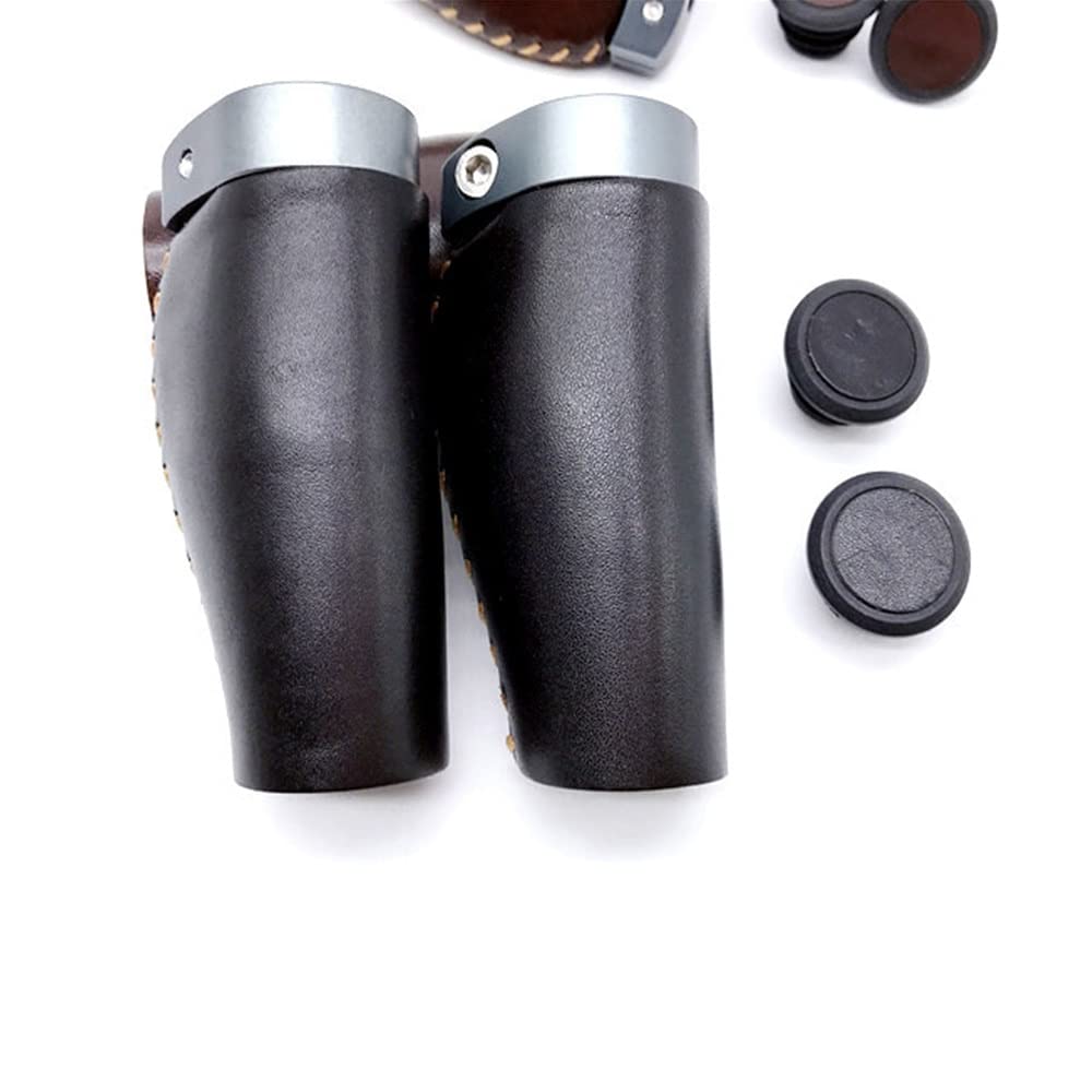Fahrrad Lenkergriffe Klappbare Fahrradgriffe Leder Kurze Fahrradgriffe Retro Kurze Leder Ergonomische Kurze Fahrradgriffe