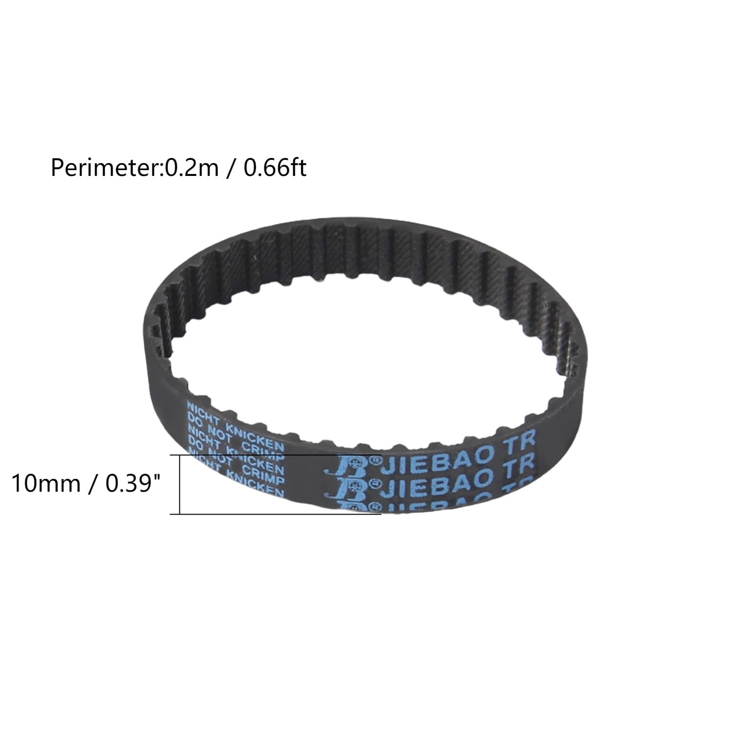 Pangyoo 2pcs S3M-180 Cinghia dentata Passo 3mm Lunghezza 180mm Larghezza 8mm 10mm 12mm Gomma Neoprene Cinghie dentate Puleggia (Size : Width 8mm