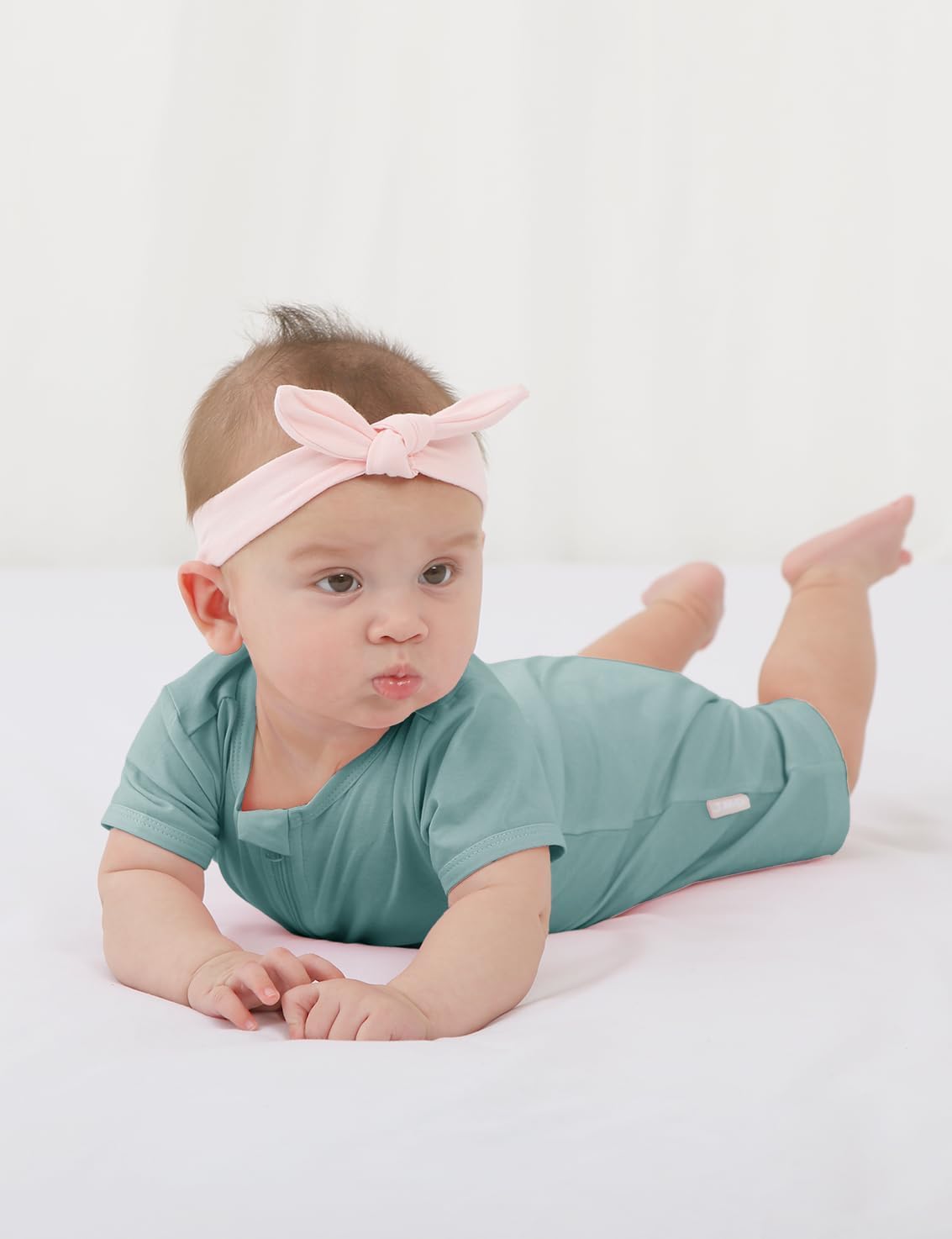 Jimonda Baby Rompers Cotton Baby Boys Baby Girls Short Sleeve Sleepers Pjs Two Way Zipper One-piece Neutral Sleep and Play - Image 3