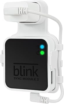 Outlet Wall Mount for Blink Sync Module 2 - Space-Saving Bracket with Short Cable for Blink Indoor & Outdoor Security Systems- Blink sync Module Holder & Mount