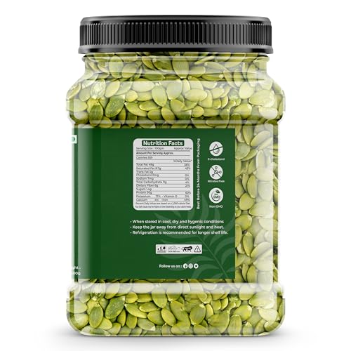 Image of Granic Farms Raw Pumpkin Seeds 1Kg - Premium AAA Grade Superfood | High in Protein, Fiber & Antioxidants | Boosts Immunity & Supports Weight Management | Perfect Healthy Snack for Eating, Salads & Smoothies 1000 gm