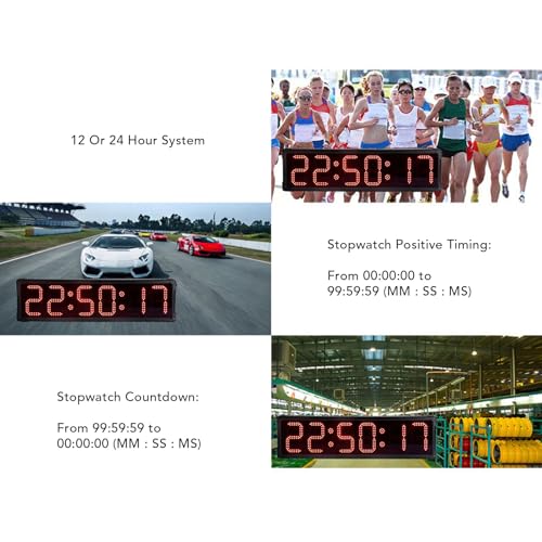 Reloj Cronómetro LED para Carreras con Control Remoto miniatura 3