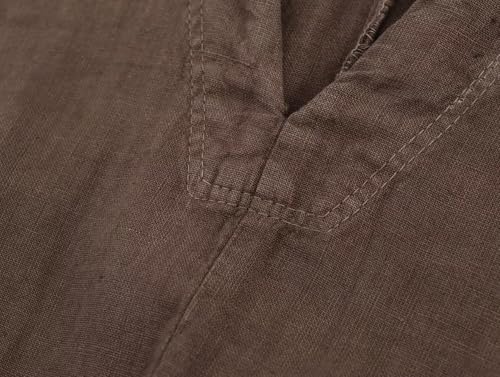 Archicolor Vestido longo estilo preguiçoso marroquino solto minimalista moda feminina retrô linho te