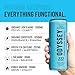 Odyssey Functional Energy Drink for Focus, Cognition & Mood Support 12 Pack - Adaptogenic Drink with 222mg Green Tea Caffeine, Lion’s Mane, Cordyceps, L-Theanine & Ginseng, Sparkling Blue Raspberry