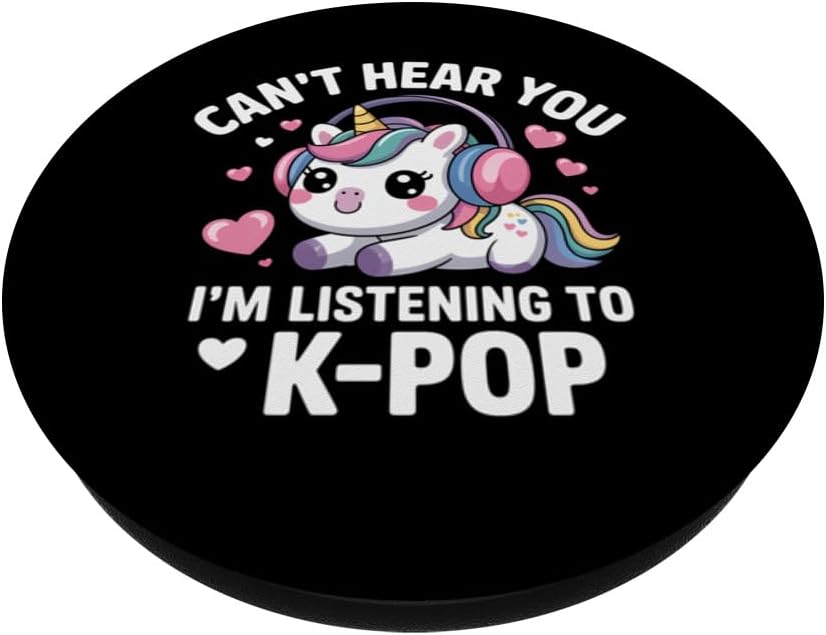 K-Pop Can't Hear You I'm Listening KPop Lover Kawaii K-Pop PopSockets Adhesive PopGrip image 2