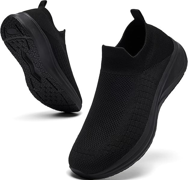 Women's Slip On Walking Shoes Non-Slip Socks Shoe Lightweight Breathable Mesh Sneakers for Everyday Comfort & Style | Perfect for Work Travel