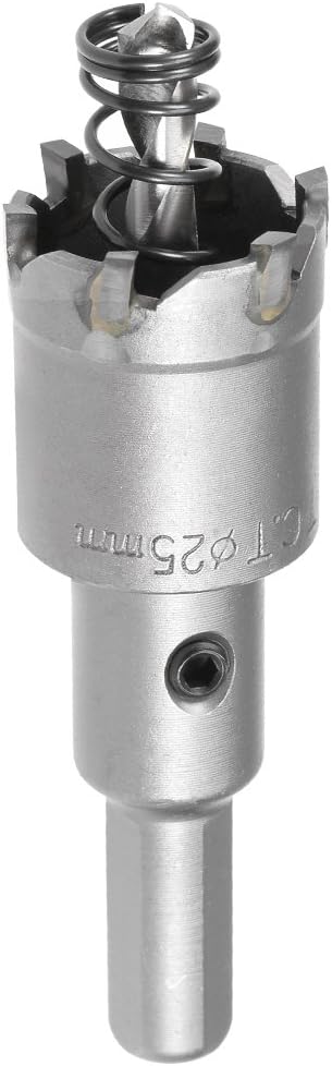 sourcingmap 25mm Carbide Hole Cutter, Hole Saws for 2mm Stainless Steel Sheet Metal