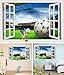 TWTIQ Cartoon Tier Und Fußball Zeichnung Kinderzimmer Wand Aufkleber Poster 3D Kunst Aufkleber Pvc Abnehmbare Wandbild   Xxl