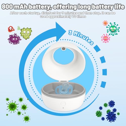 Stérilisateur sucette UV portable avec batterie rechargeable Type-C - 3