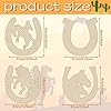 48 Pcs Wooden Horse Crafts Unfinished Wooden Horse Shoes DIY Horses Cutout Paintable Western Craft Supplies for Art Activity Cowboy Theme Party Decor #1