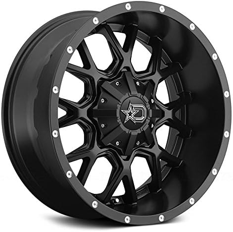 20X10 6X135/6X5.50 4.75BS TYPE 645 SATIN BLACK W/ MILLED LIP - DROPSTARS WHEELS